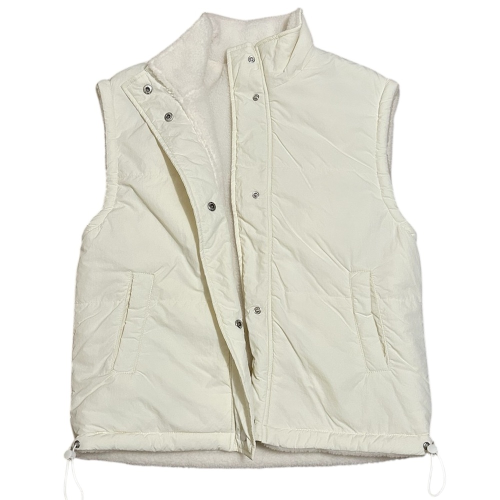 ZAFUL Cream Sherpa Lined Vest